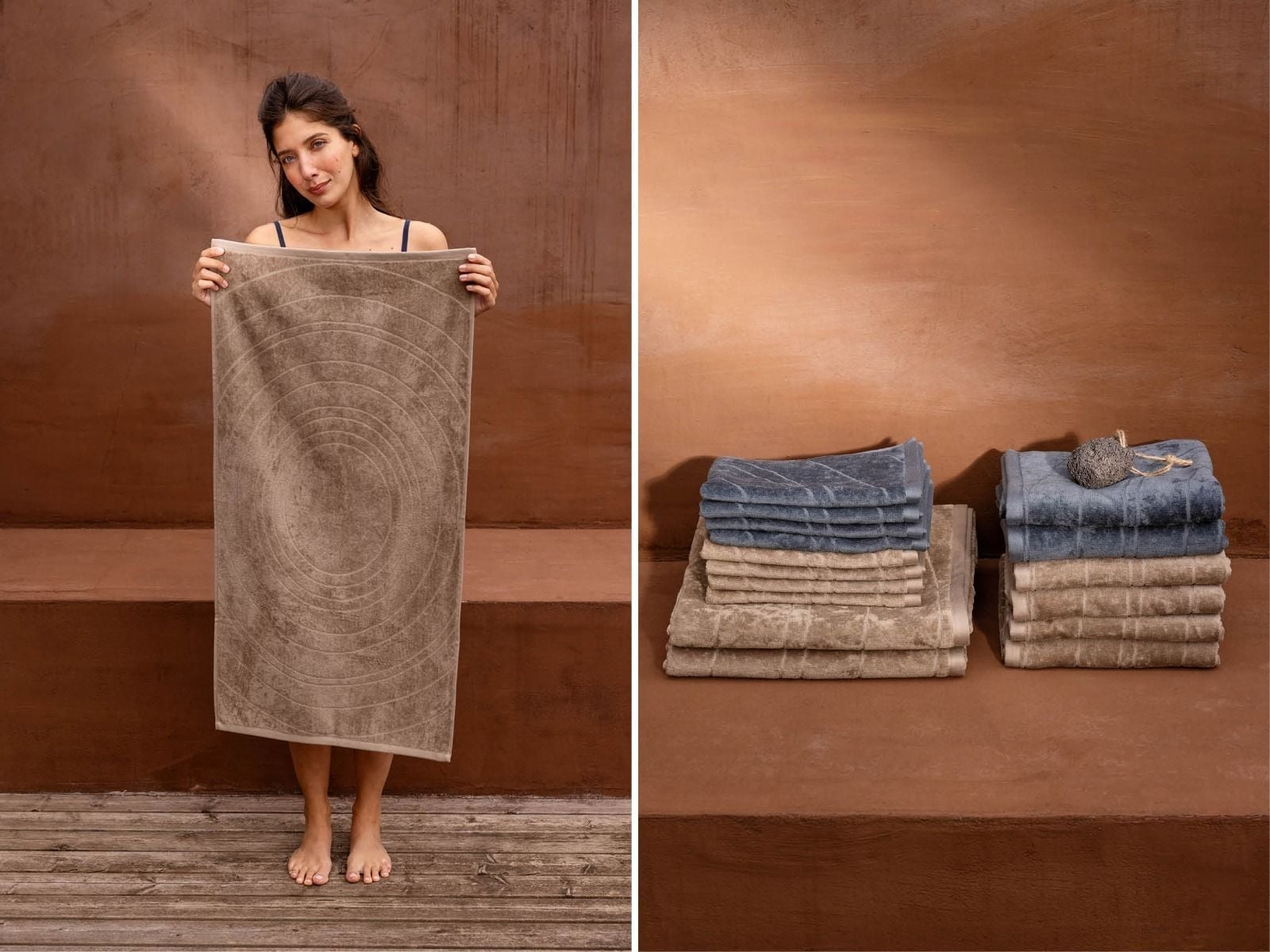 Håndklæder velour classic taupe 50x100