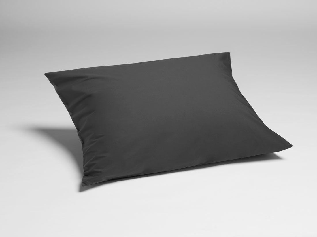 Pudebetræk percale dark grey