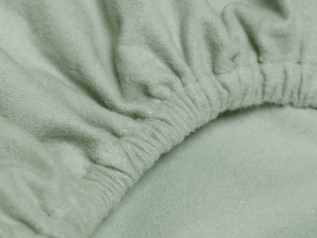 Faconlagen bomuldsflonel pale green