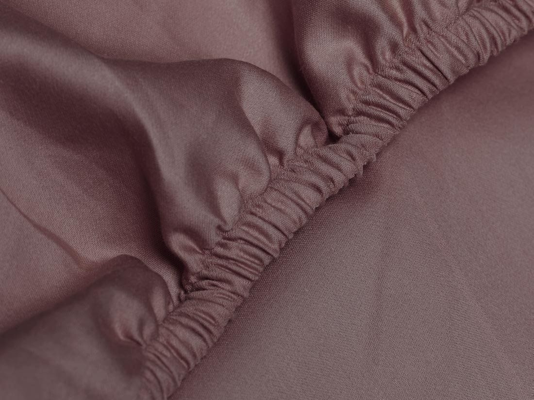 Faconlagen bomuldssatin rose brown