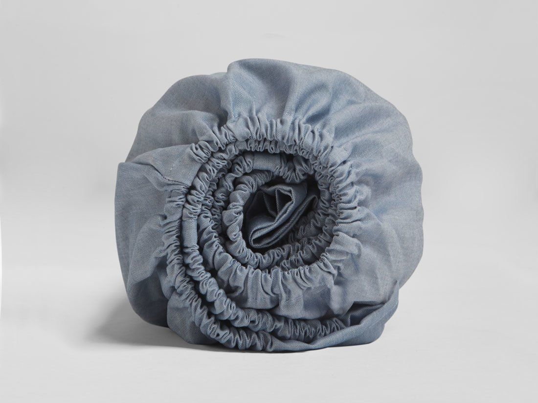 Faconlagen bomuld TENCEL™ blue chambray