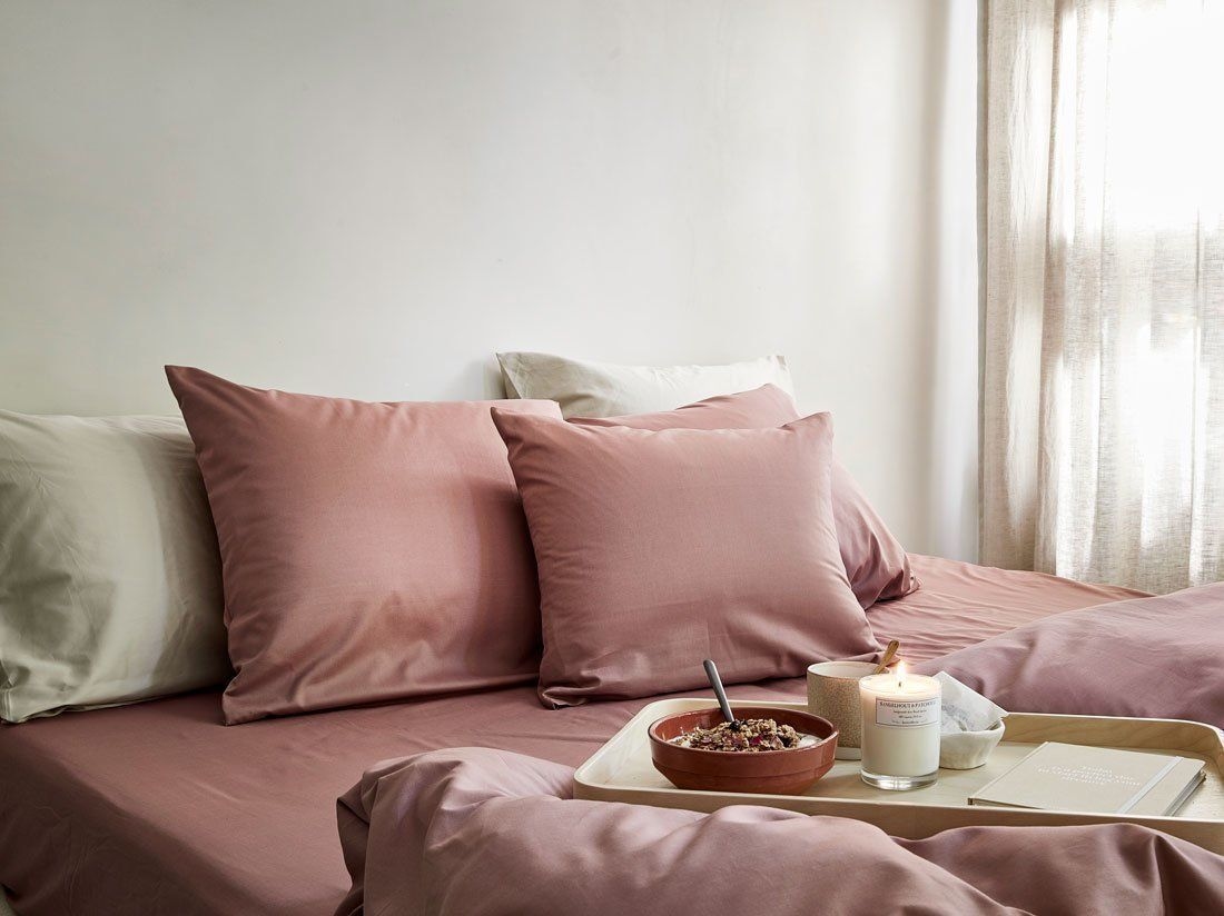 Pudebetræk bomuld TENCEL™ blush rose