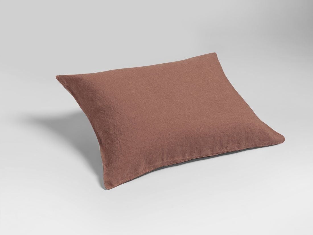 Pudebetræk vasket hør clay rose