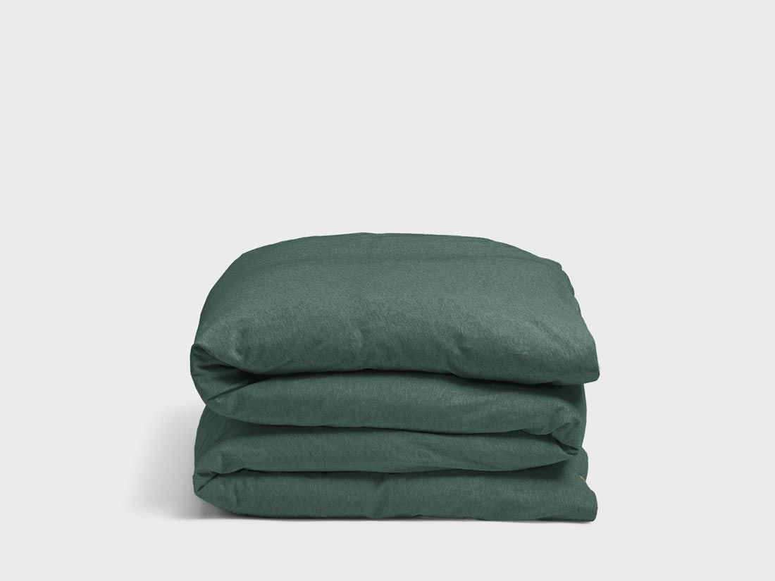 Juniordynebetræk jersey pine green