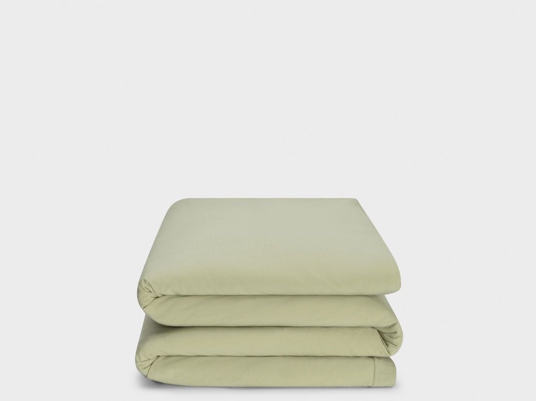 Juniordynebetræk jersey pistachio green