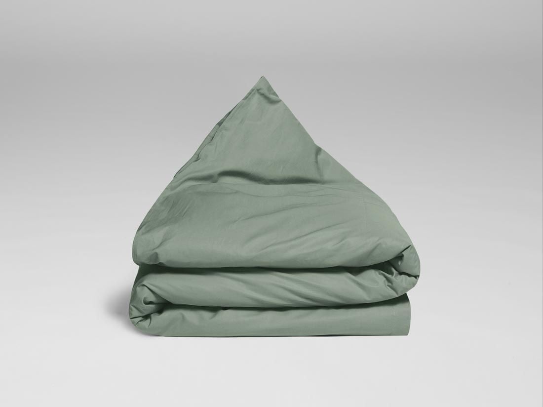 Juniordynebetræk percale jade green