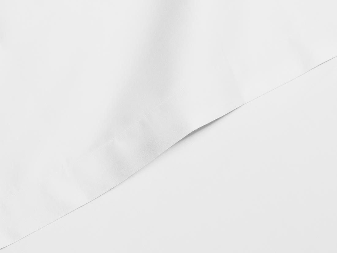 Børnelagen bomuldssatin pure white