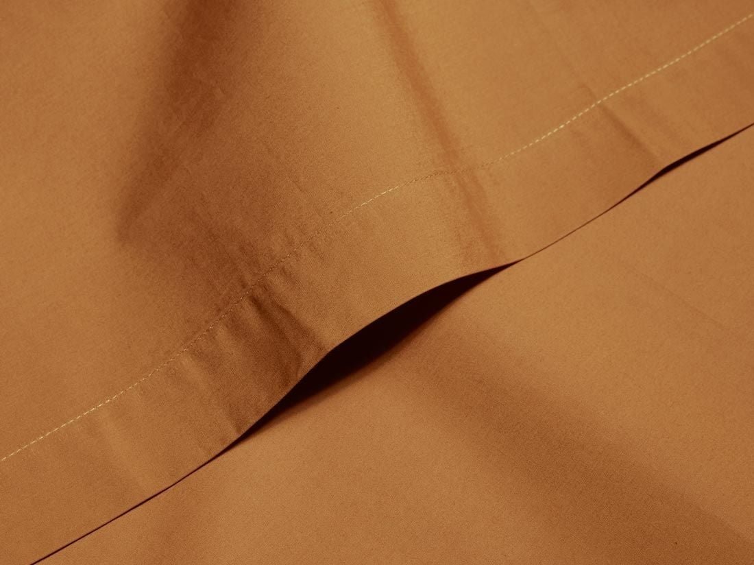Børnelagen percale ochre yellow