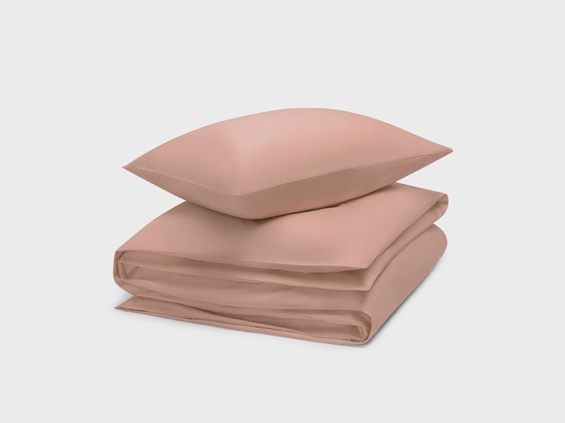 Sengesæt bomuldssatin cosmea pink