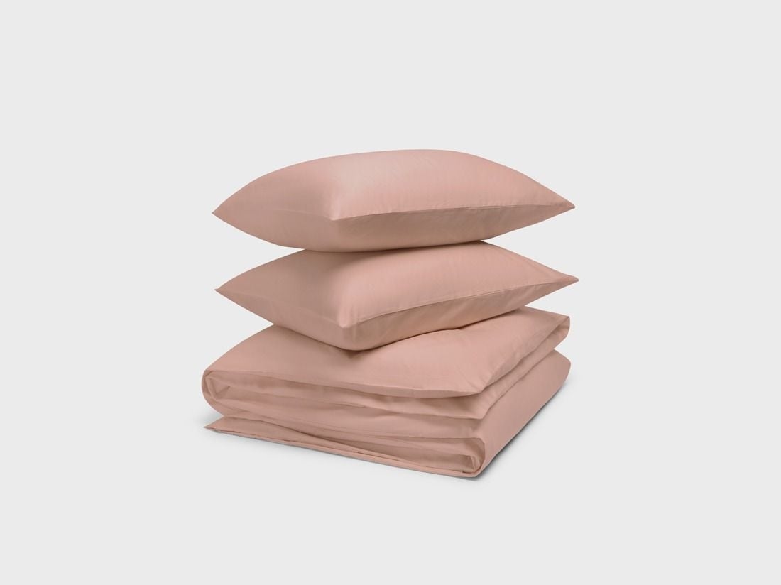 Sengesæt bomuldssatin cosmea pink