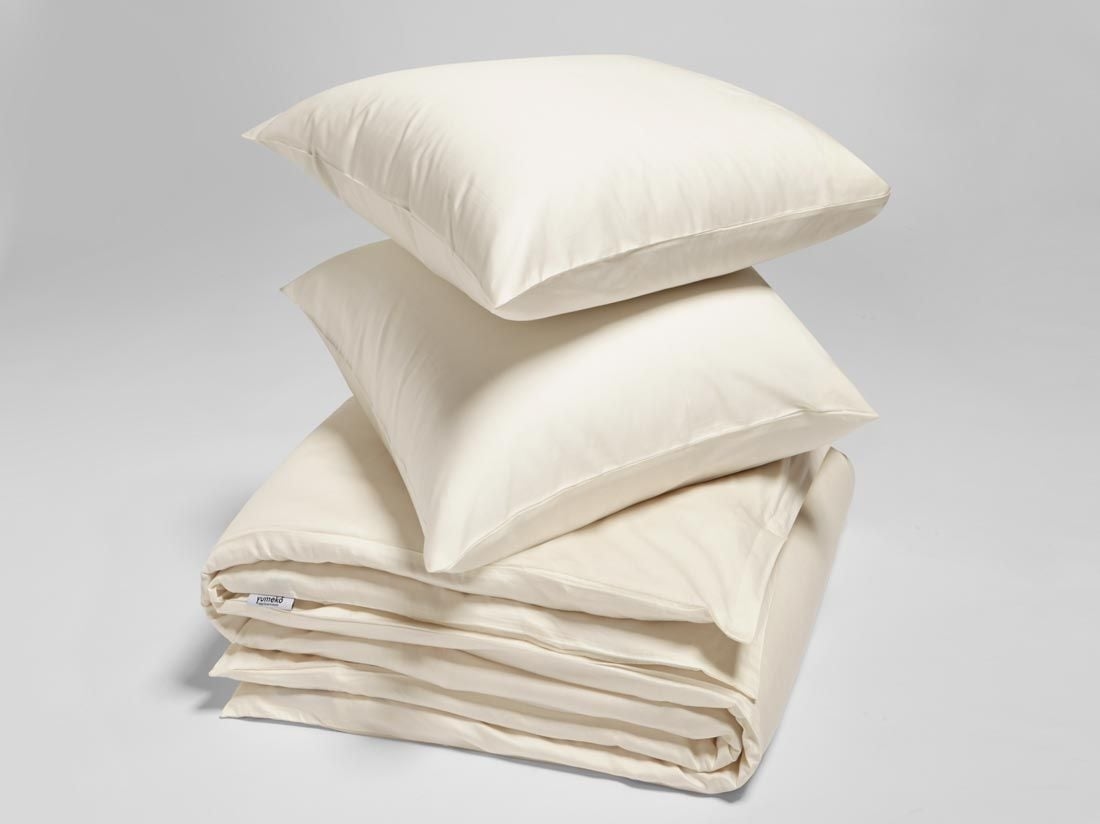 Sengesæt bomuldssatin natural