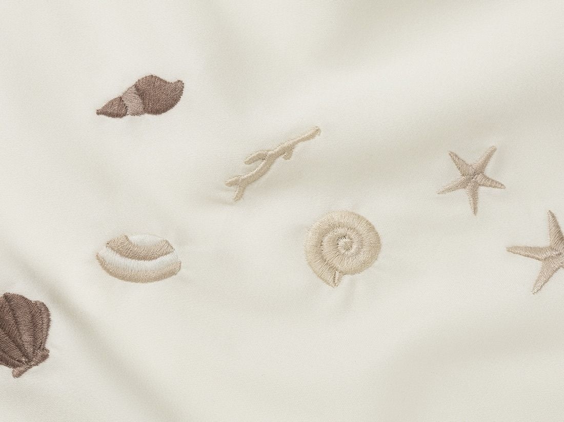 Pudebetræk bomuldssatin warm white seashell
