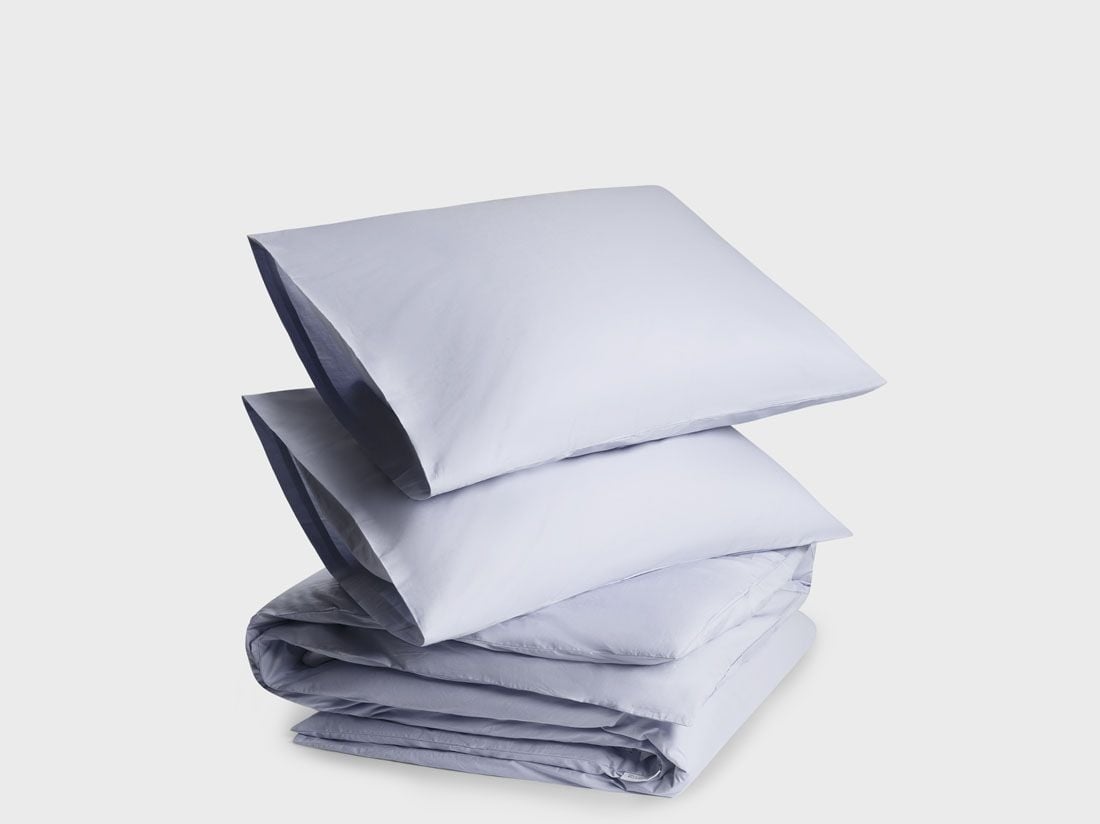 Sengesæt percale lavender blue