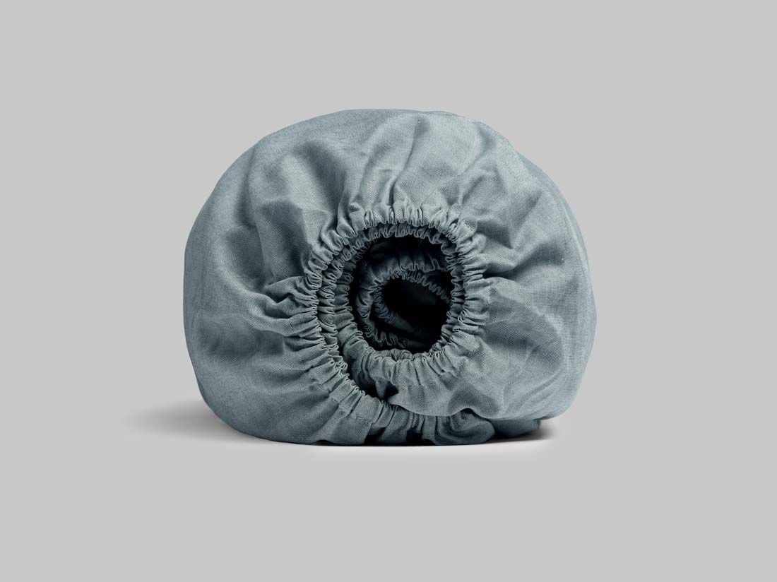 Faconlagen bomuld TENCEL™ green chambray