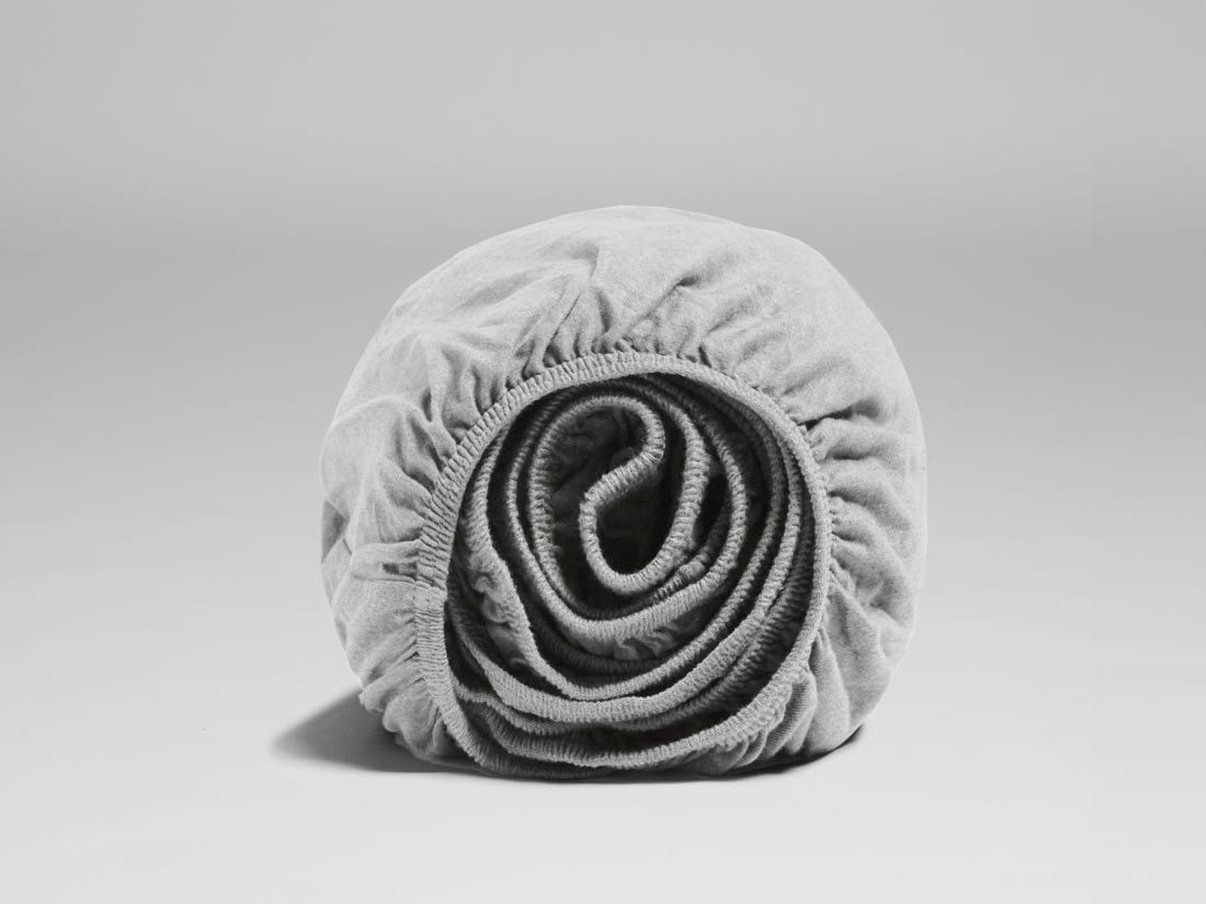 Faconlagen jersey white grey