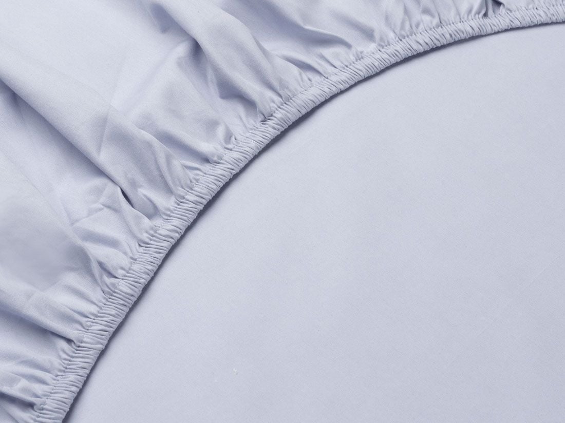 Faconlagen percale lavender blue