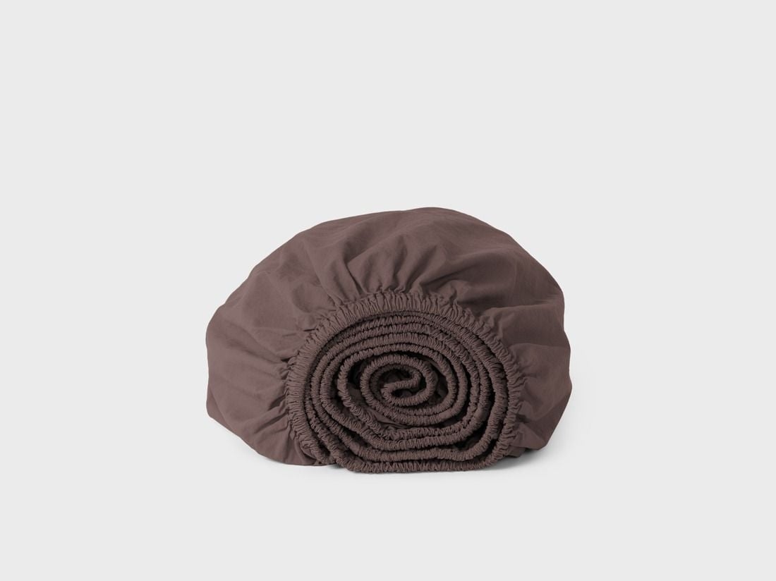 Faconlagen percale roasted brown