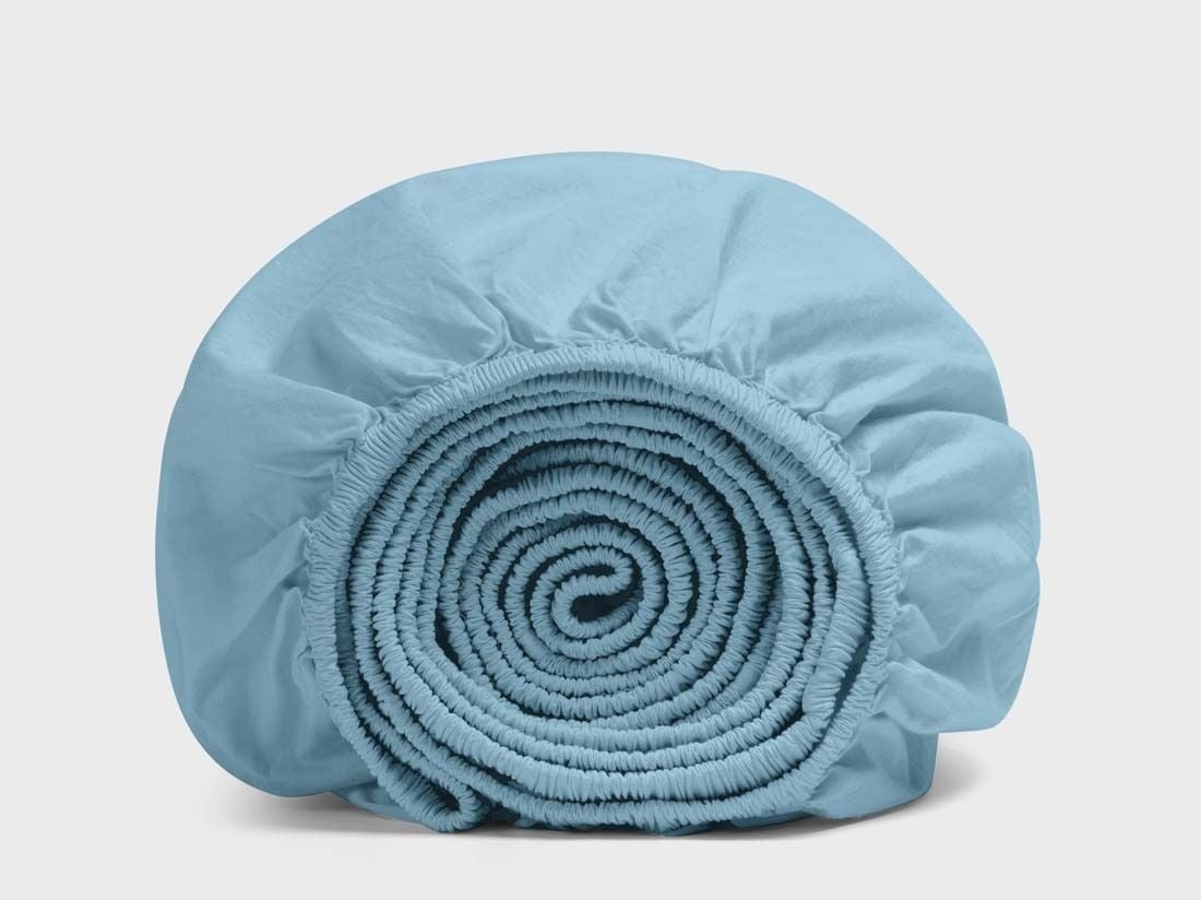 Børnefaconlagen percale blue lagoon