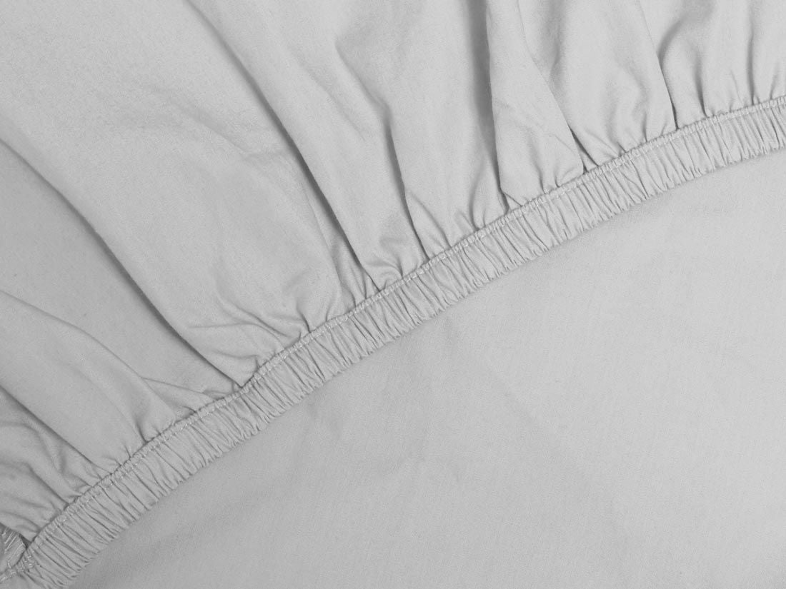 Faconlagen percale misty grey
