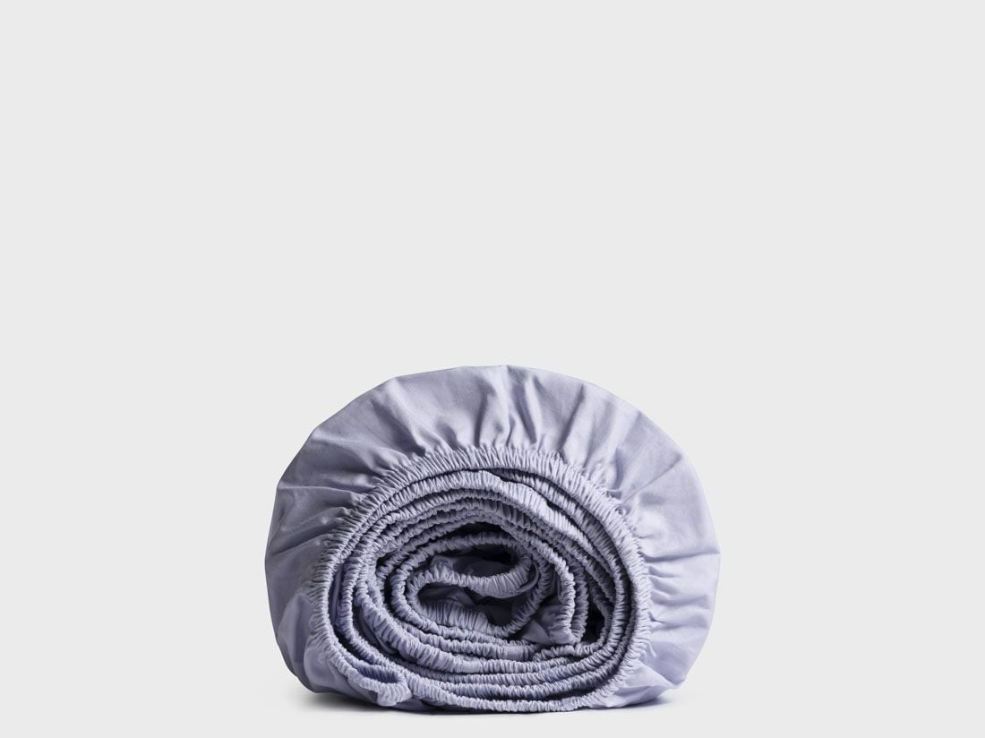 Børnefaconlagen percale lavender blue