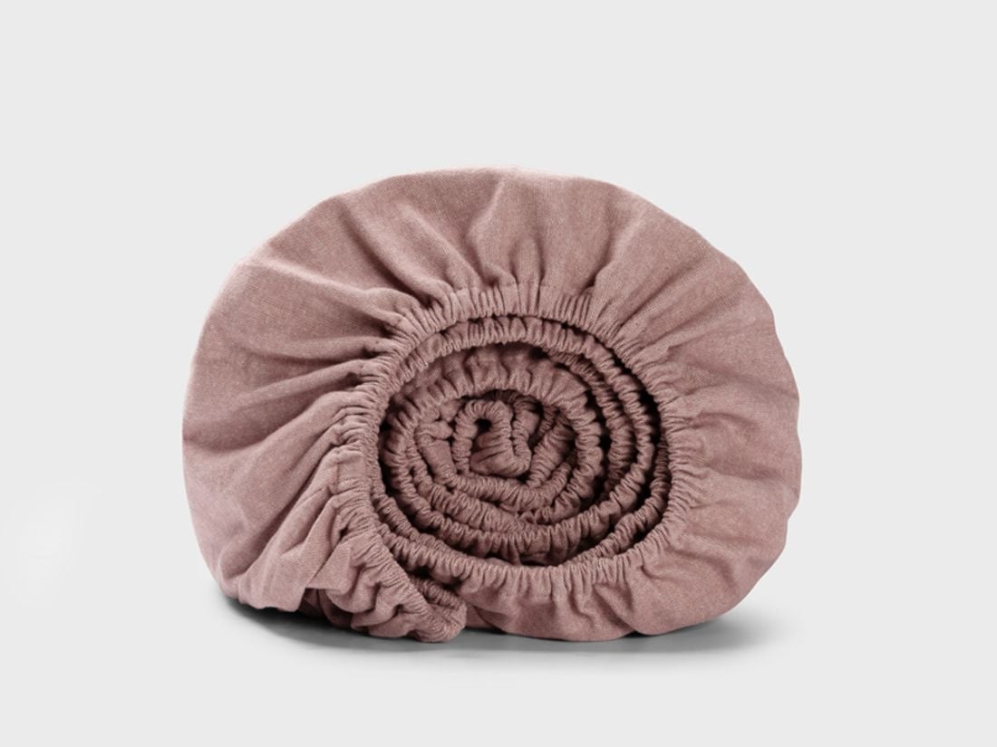 Faconlagen bomuldsflonel mauve chambray