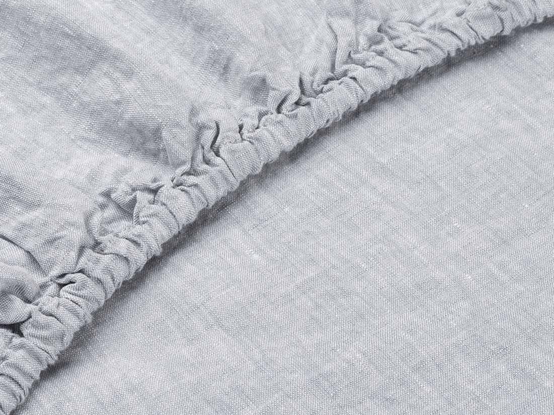 Faconlagen vasket hør blue chambray