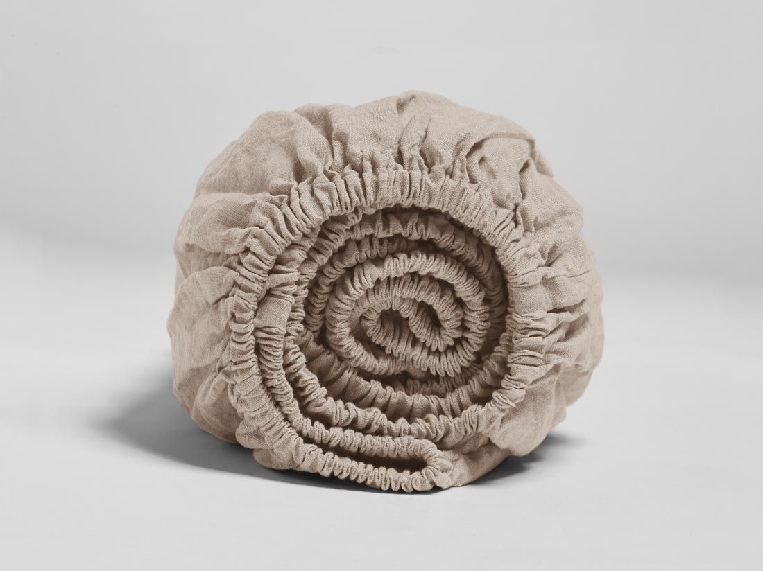 Faconlagen vasket hør dusty rose