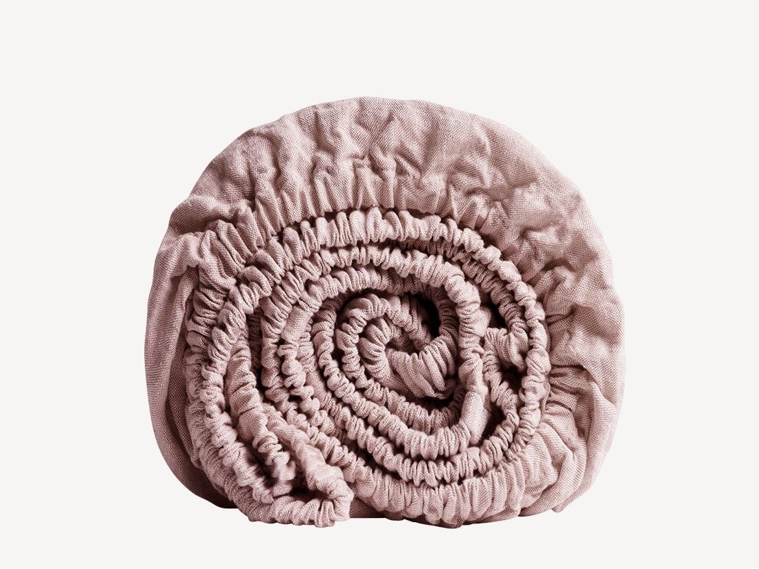 Faconlagen vasket hør rose chambray
