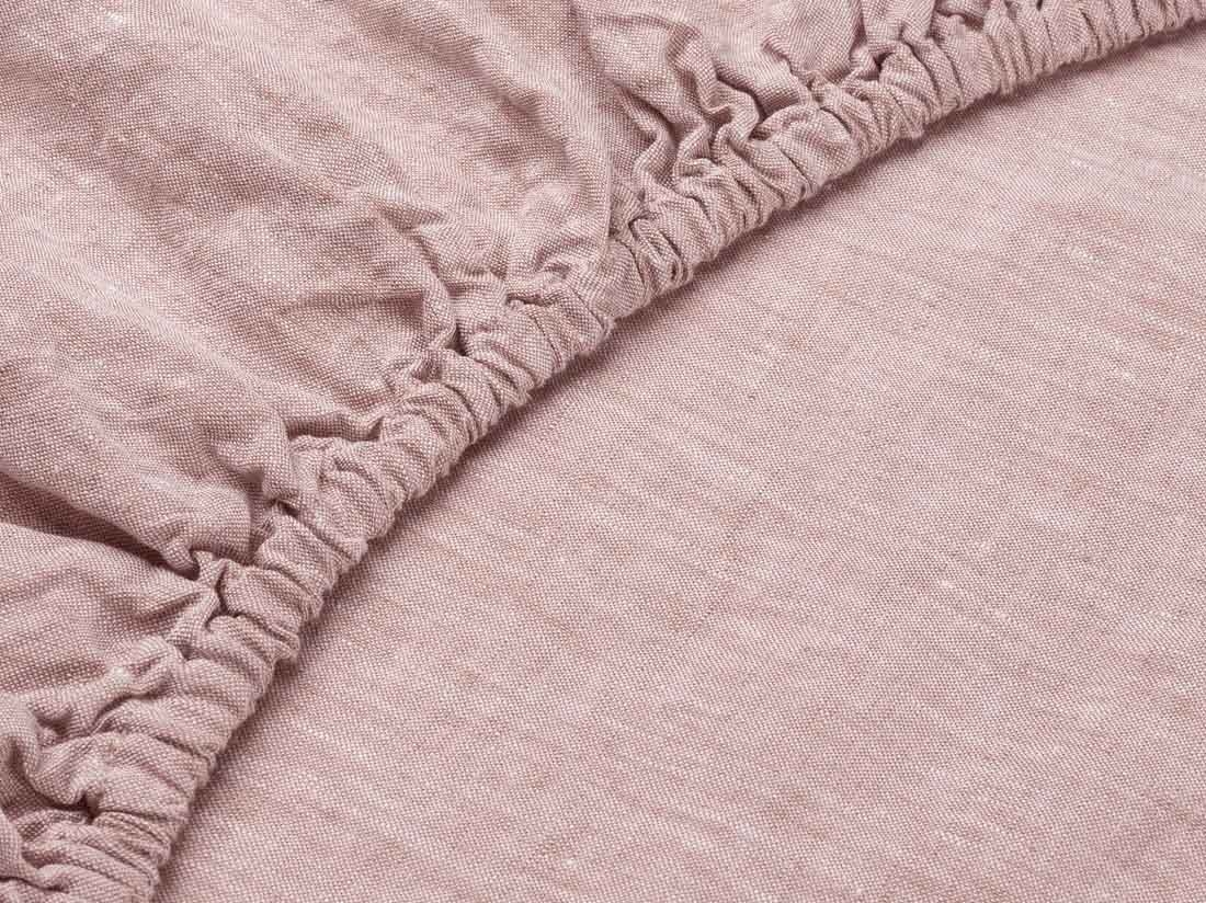 Faconlagen vasket hør rose chambray