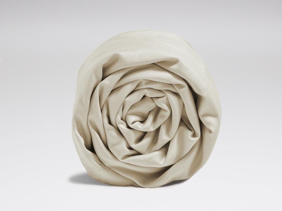 Lagen bomuldssatin sandy grey