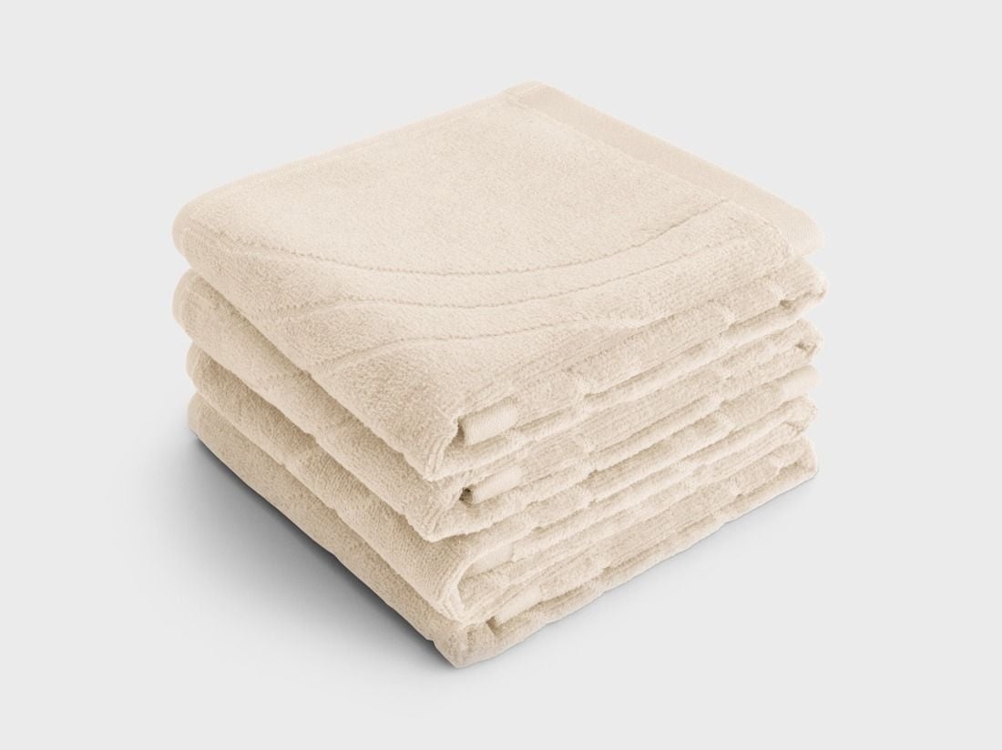 Gæstehåndklæder velour soft sand 30x50 - 4 st