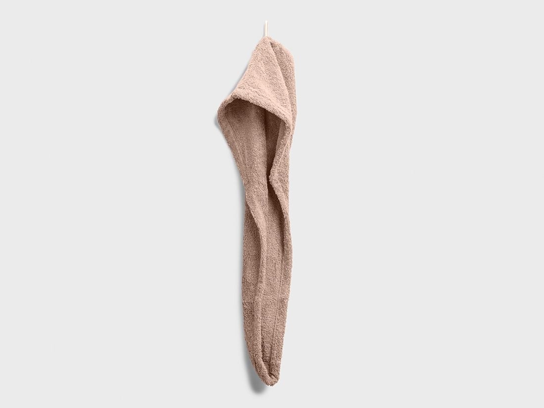 Håndklæde til håret terry dusty rose