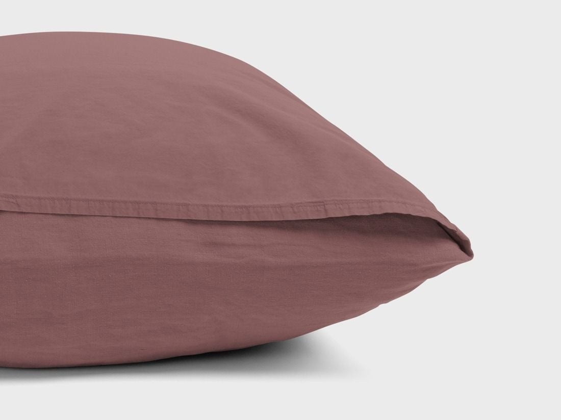 Pudebetræk hamp/bomuld deep raspberry