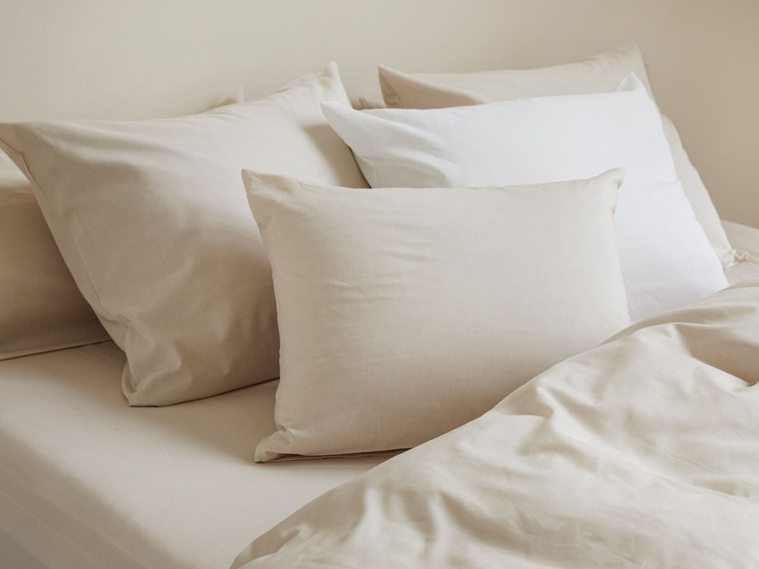 Pudebetræk bomuld TENCEL™ latte chambray