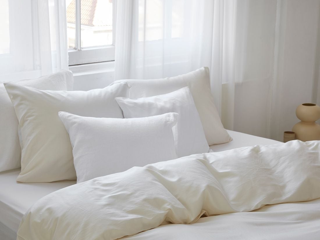 Pudebetræk bomuldssatin natural