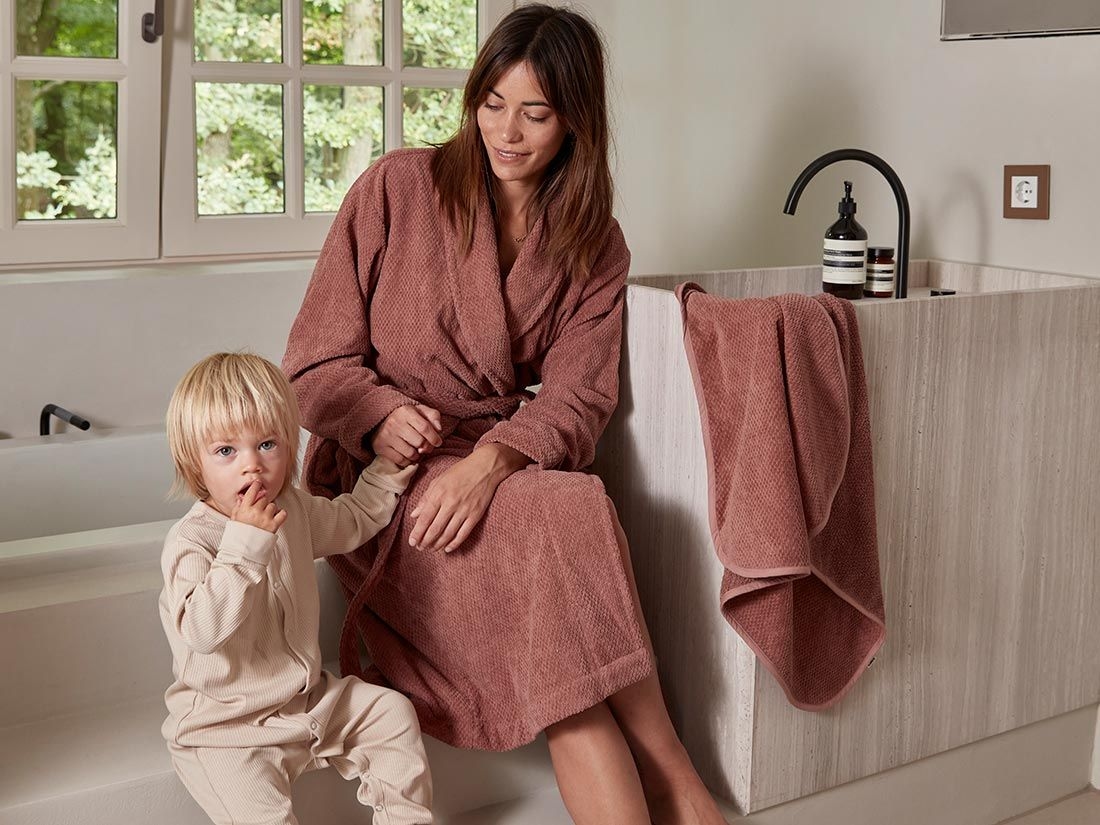 Badekåbe mini dots blush rose