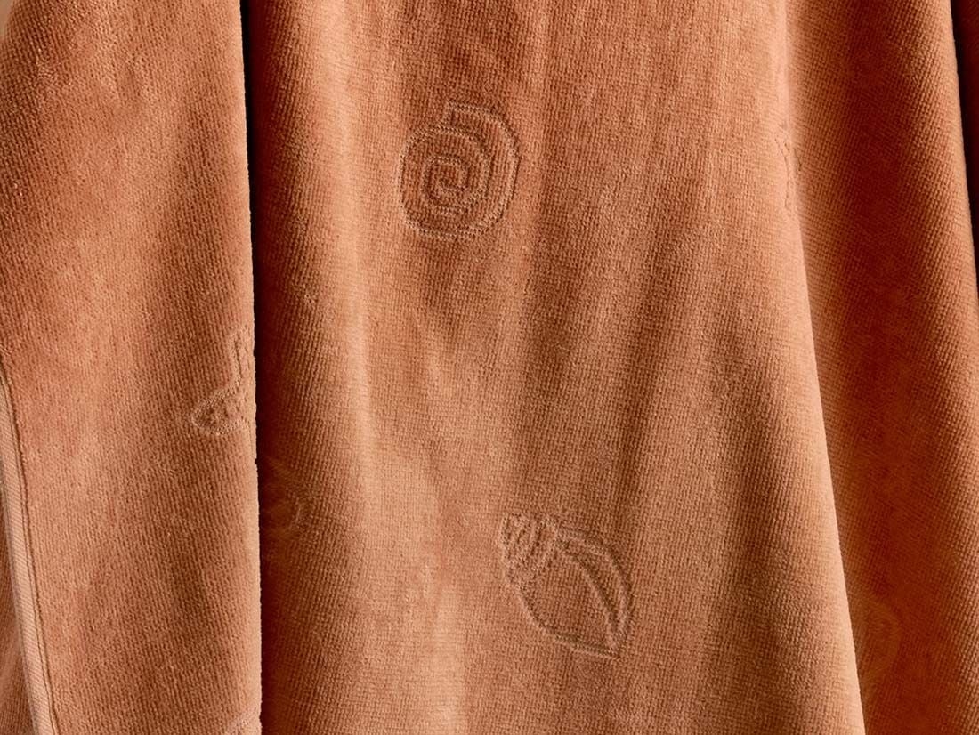 Strandlagen velour seashell terracotta 86x140