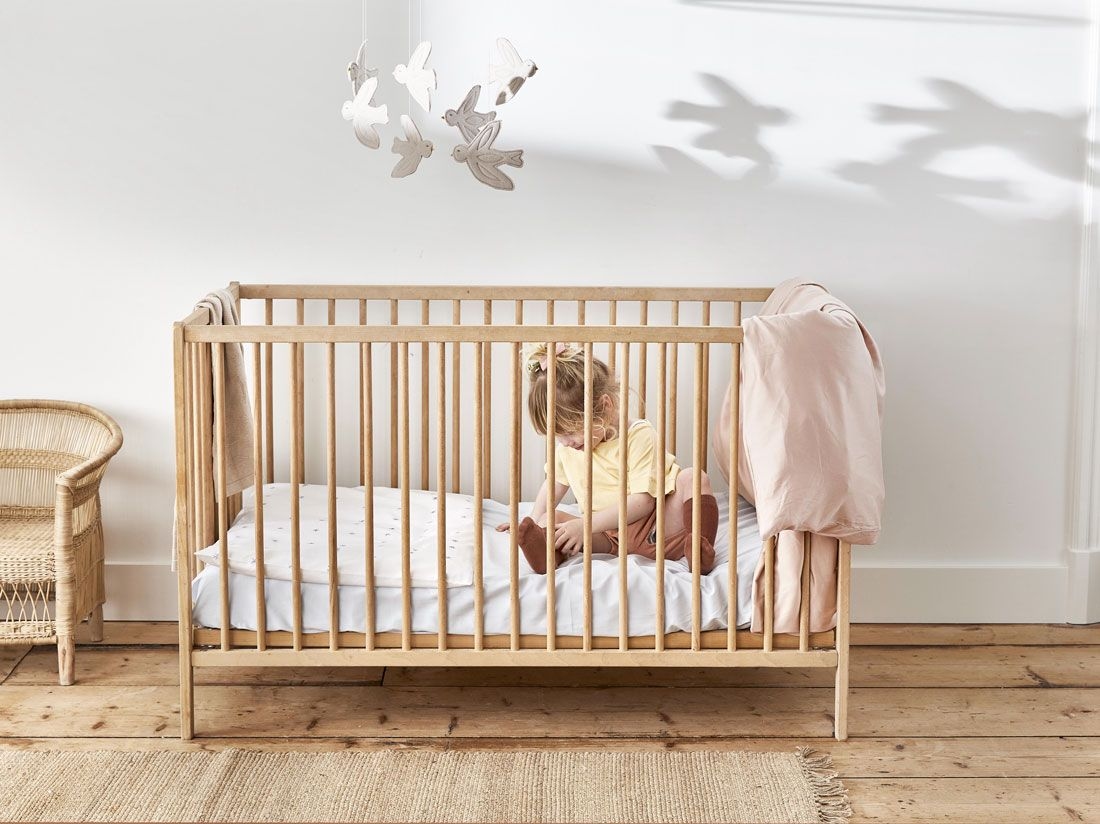 Juniordynebetræk bomuldssatin dusty rose