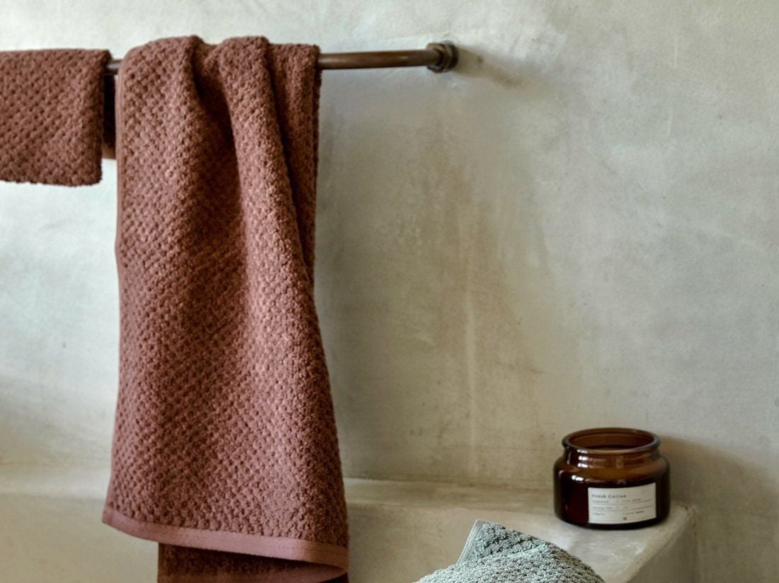 Vaskehandsker Dots Mud Rose 15x22 – 4 stk.