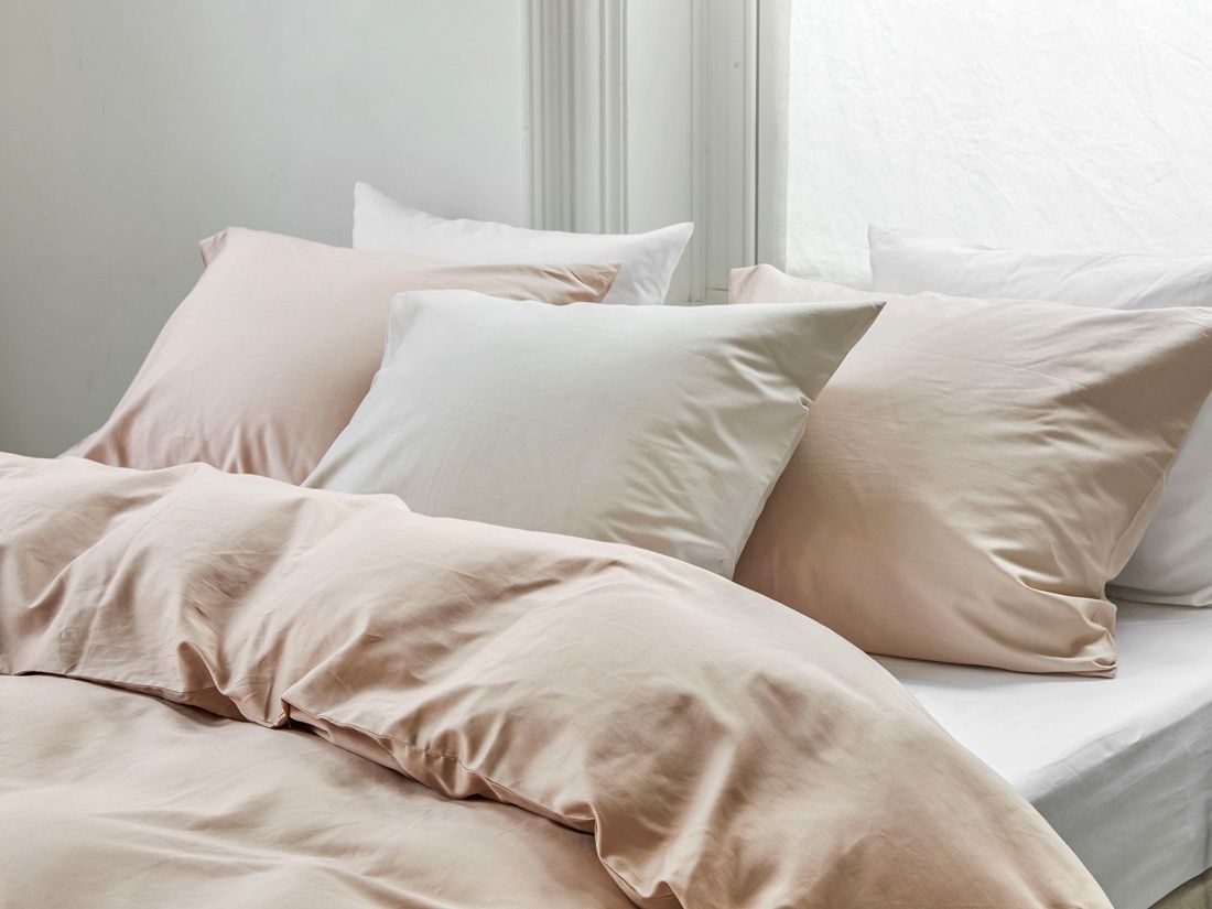 Pudebetræk bomuldssatin dusty rose