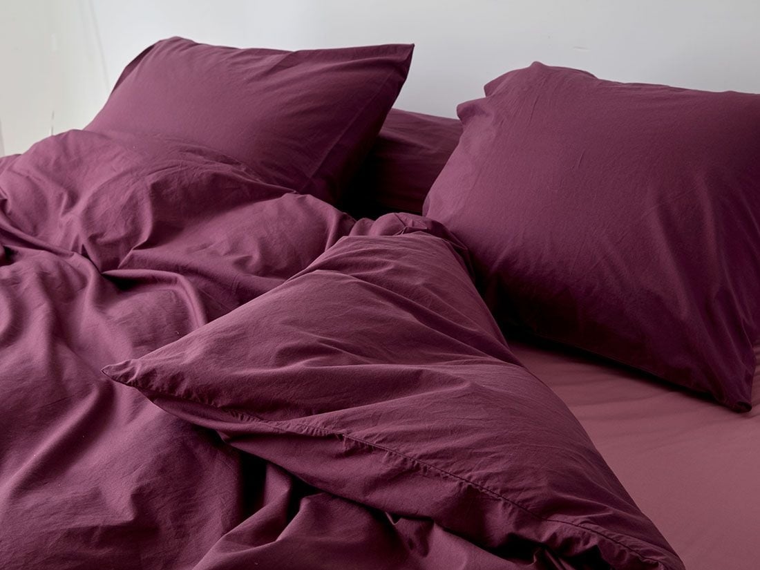 Pudebetræk percale plum paradise