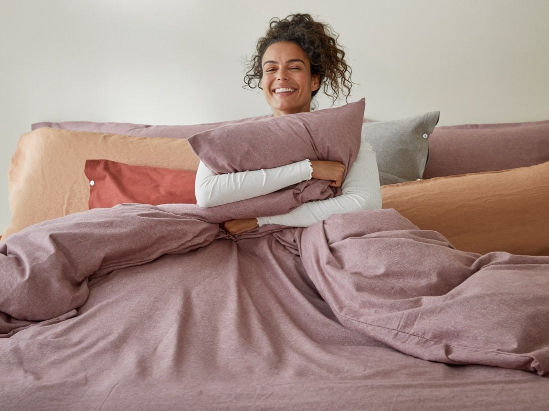 Pudebetræk bomuldsflonel chambray