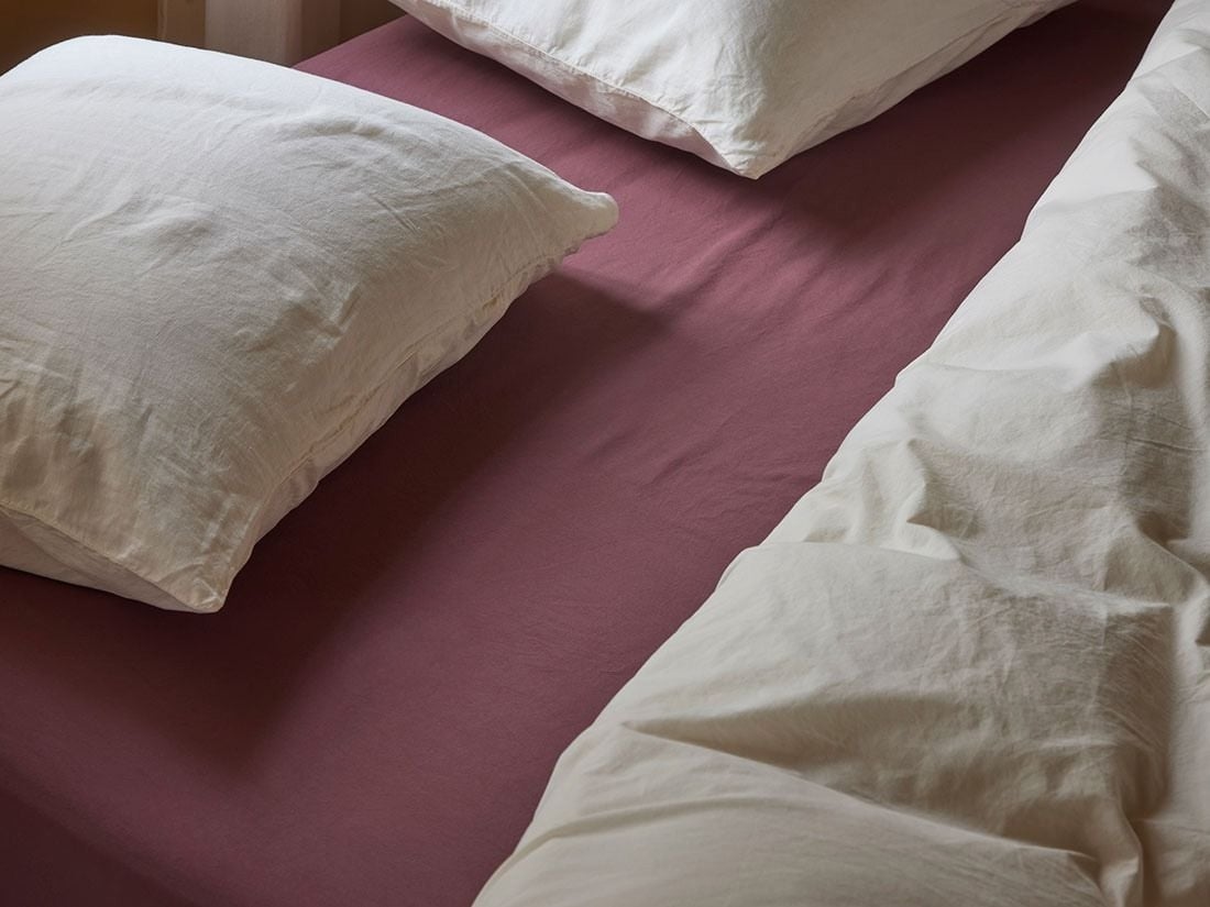 Faconlagen percale deep raspberry