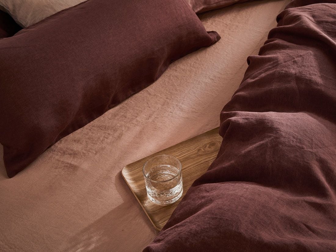 Faconlagen vasket hør hazel