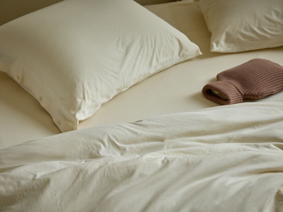 Varmedunkbetræk bomuld cocoa brown 36x20