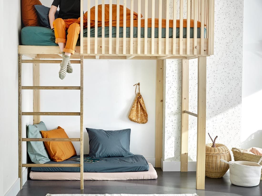 Juniordynebetræk percale ochre yellow