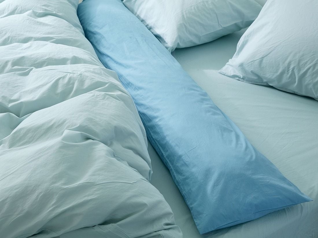 Pudebetræk lang multipude percale blue lagoon 37x160