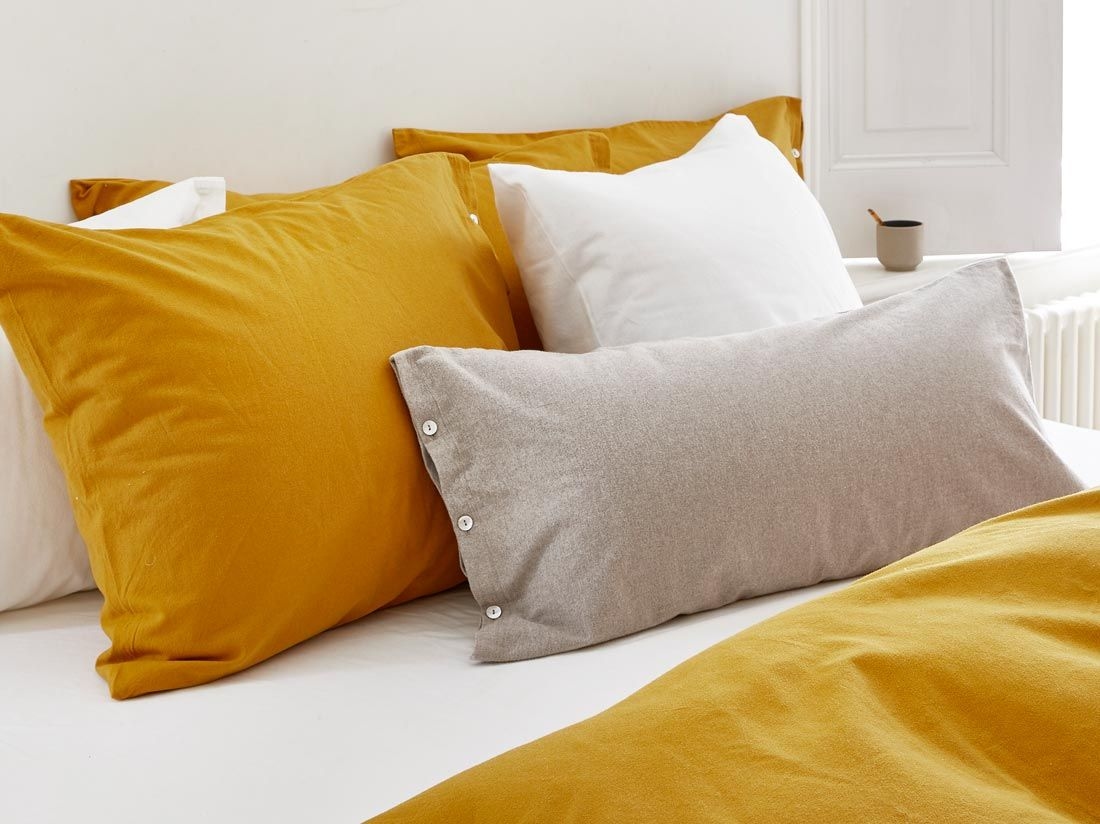 Pudebetræk bomuldsflonel indian yellow