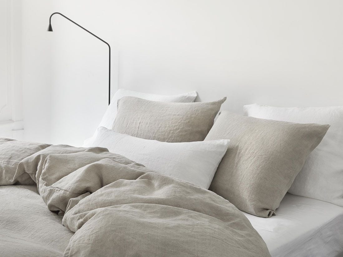 Pudebetræk vasket hør natural