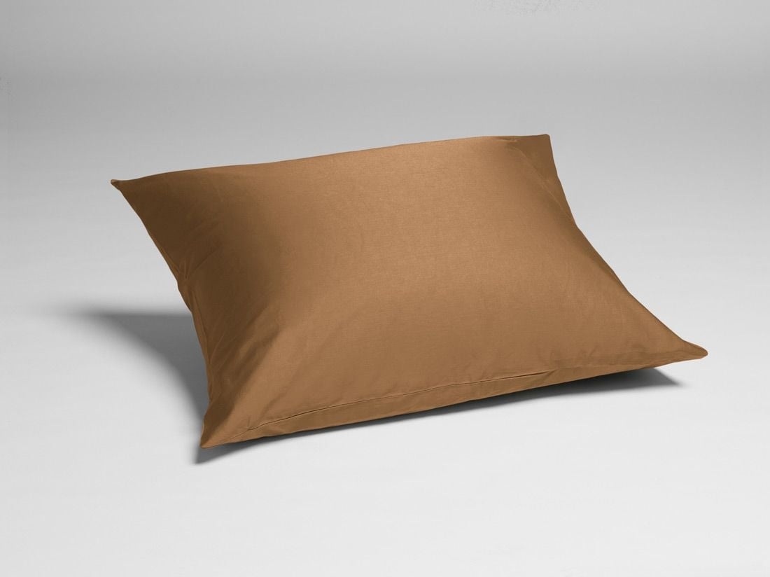 Pudebetræk bomuldssatin caramel